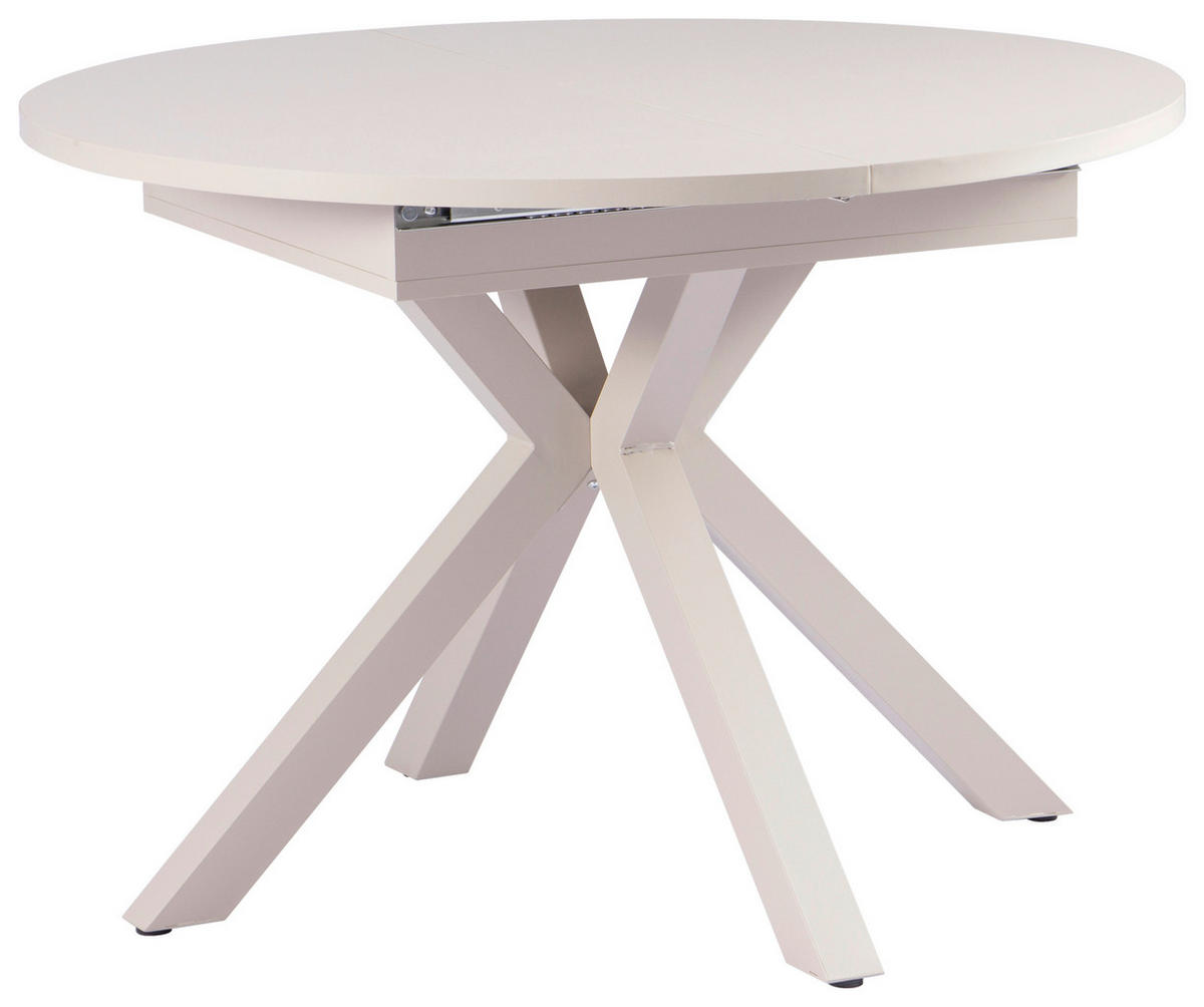 ESSTISCH 110/150/110/76 cm Nachbildung  Metall, Holzwerkstoff ausziehbar oval Kaschmir  - Kaschmir, MODERN, Holzwerkstoff/Metall (110/150/110/76cm) - Livetastic