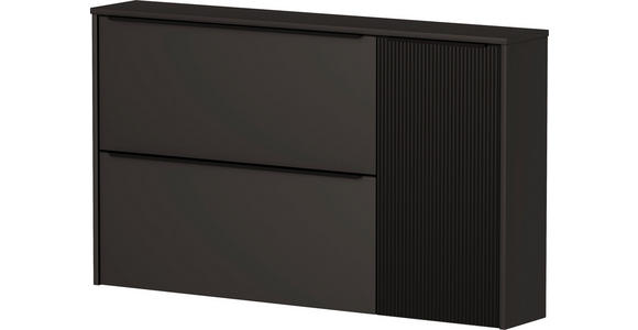 HÄNGESCHUHSCHRANK 137/80/23 cm - Anthrazit/Schwarz, Design, Glas/Holzwerkstoff (137/80/23cm) - Dieter Knoll