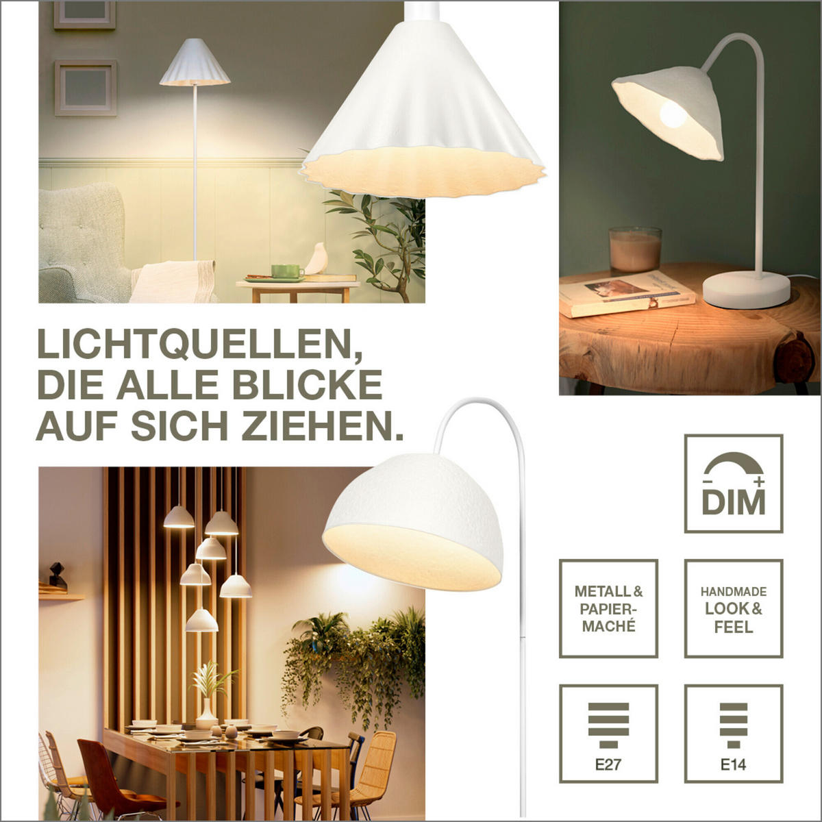 HÄNGELEUCHTE 31/168 cm  - Basics, Papier/Metall (31/168cm) - Osram