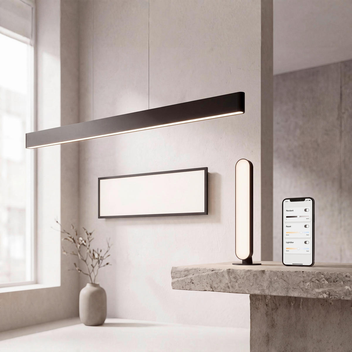 LED-HÄNGELEUCHTE Ensis Hue White & Color 9/4/129,8 cm  - Schwarz, Design, Kunststoff/Metall (9/4/129,8cm) - Philips HUE