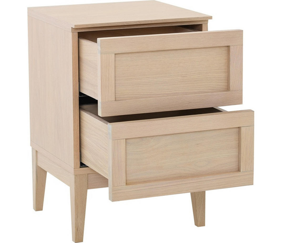 SÄNGBORD i faner ek ek Bianco  - ek Bianco, Modern, trä (42/63/42cm) - Best Price