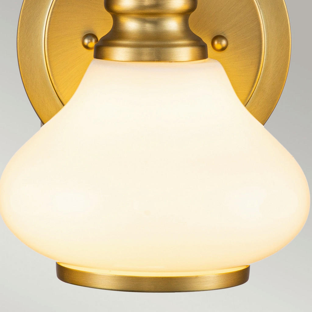 Thumbnail - Elstead Lighting Badezimmer-Wandleuchte Elstead Ainsley, Messing, Metall, Glas, 20.6x23.1x61 cm, Grüner Punkt, RoHS, Lam...