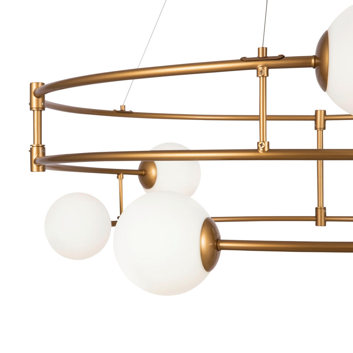 PENDELLEUCHTE  81,2/32/81,2 cm   - Goldfarben, Basics, Glas/Metall (81,2/32/81,2cm) - MAYTONI