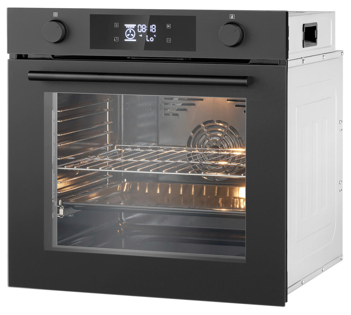 EINBAUBACKOFEN EBO 7913  - Schwarz, Trend, Metall (59,5/59,5/57,5cm) - Bomann