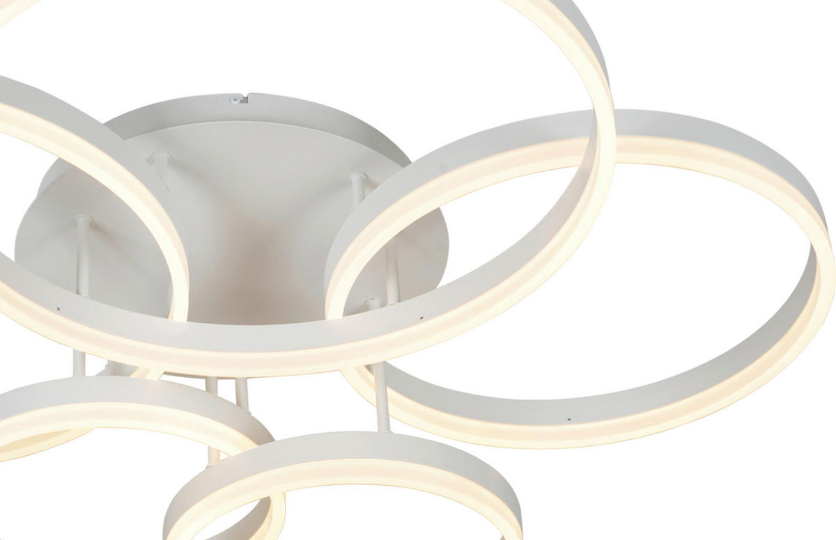 LED-DECKENLEUCHTE Ravello 105/86/22,5 cm   - Weiß, Design, Kunststoff/Metall (105/86/22,5cm)