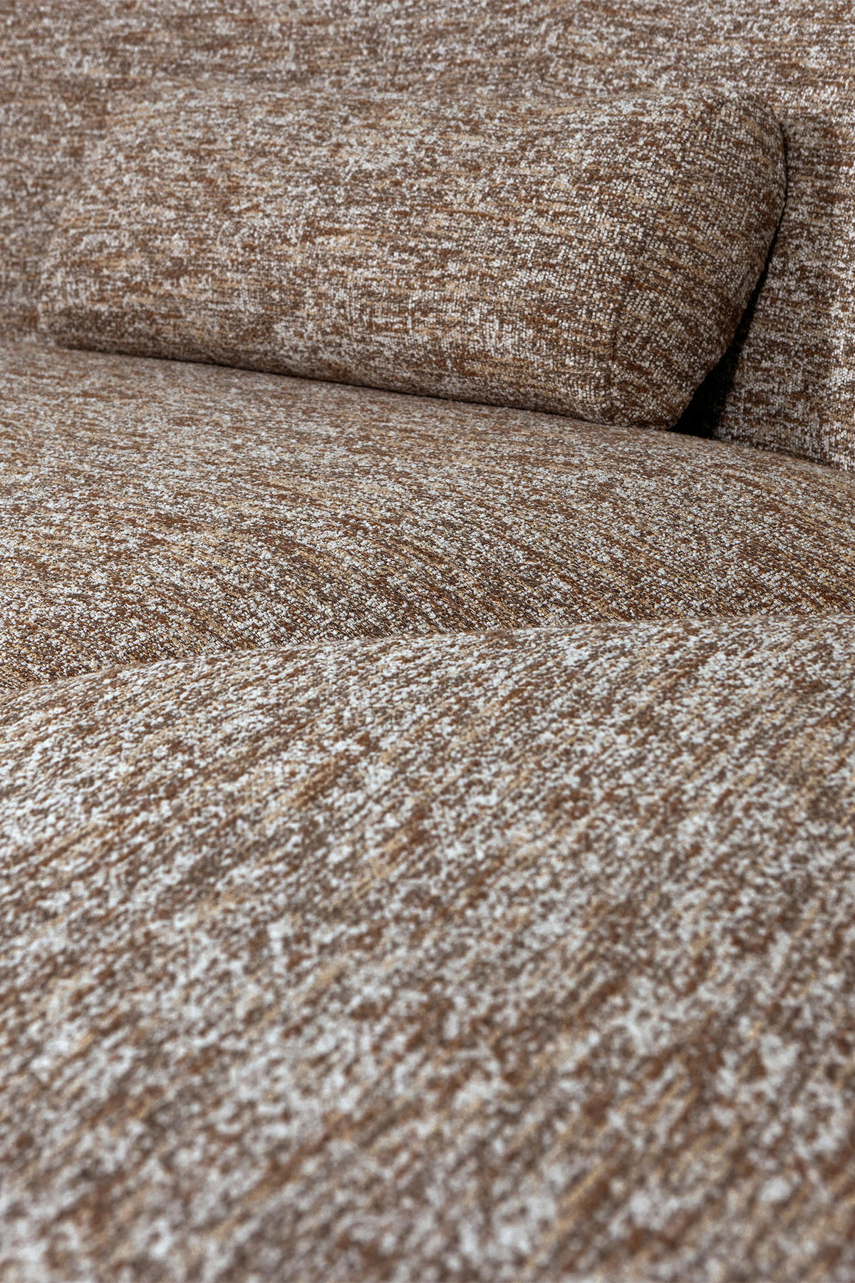 BIGSOFA Batavier in Webstoff Hellbraun  - Hellbraun/Schwarz, Design, Kunststoff/Textil (320/74/174cm) - Livetastic