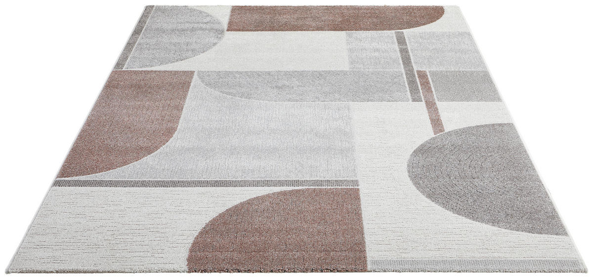 WEBTEPPICH 200/290 cm Valencia Grau, Weiß, Bordeaux  - Bordeaux/Weiß, Design, Textil (200/290cm) - Novel