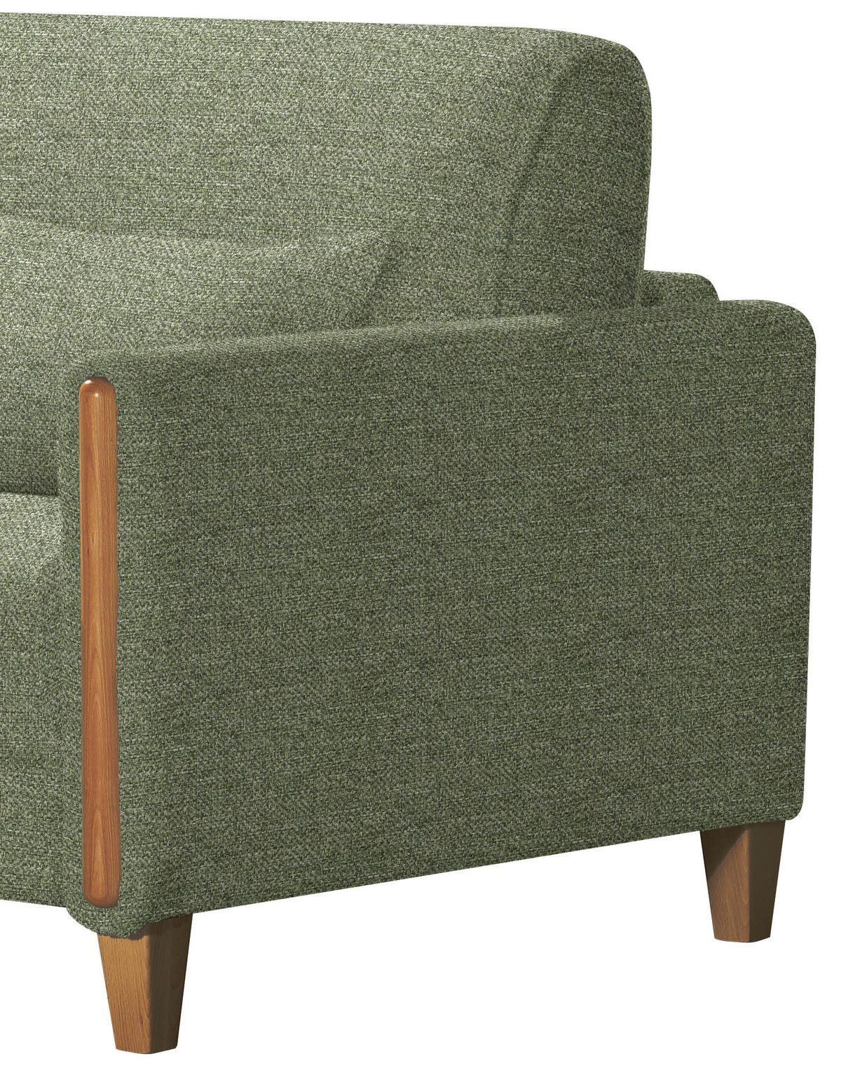 SCHLAFSOFA in Flachgewebe Grün, Buchefarben  - Buchefarben/Grün, Design, Holz/Textil (174/88/104cm) - Niels Andersson