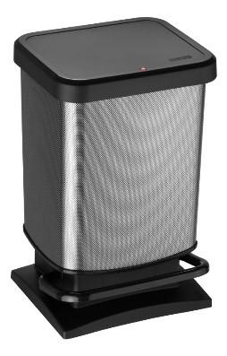 ODPADKOVÝ KOŠ  20 l - šedá/černá, Basics, plast (29.3/26.6/45.7cm) - Rotho