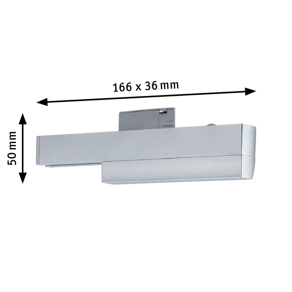 SCHIENENSYSTEM - Chromfarben, Basics (17,5/5,0/2,0cm) - Paulmann