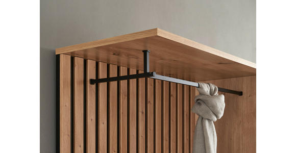 GARDEROBE in 122/195/35 cm - Weiß/Eiche Artisan, Design, Glas/Holzwerkstoff (122/195/35cm) - Xora