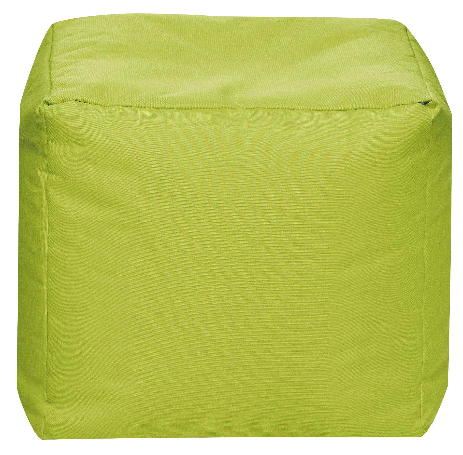 Sitzwürfel in Textil Grün