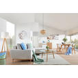 COUCHTISCH Eiche massiv Klarglas 90/90/45 cm rund Klar, Eichefarben - Klar/Eichefarben, Design, Glas/Holz (90/90/45cm) - Carryhome
