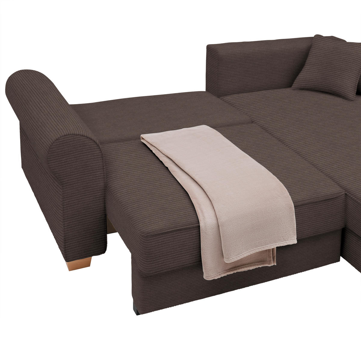 HÖRNSOFFA i mocca  - mocca, Modern, trämaterial/trä (255/185cm) - MID.YOU