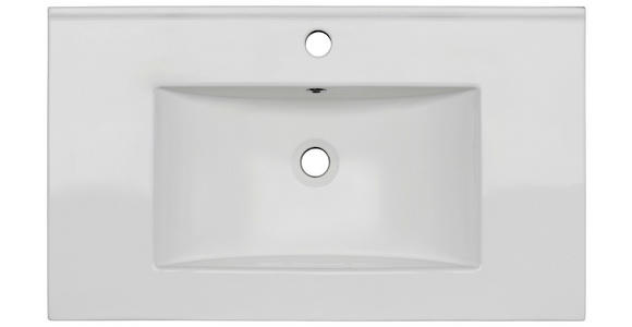 WASCHBECKEN 81/17/47 cm  - Weiß, Basics, Keramik (81/17/47cm) - Linea Natura