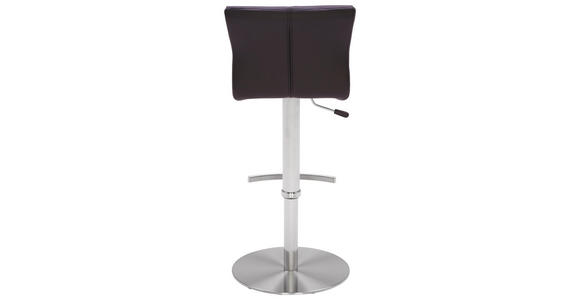 BARHOCKER in Metall, Textil Edelstahlfarben, Schwarz - Edelstahlfarben/Schwarz, Design, Textil/Metall (42/110/43cm) - Dieter Knoll