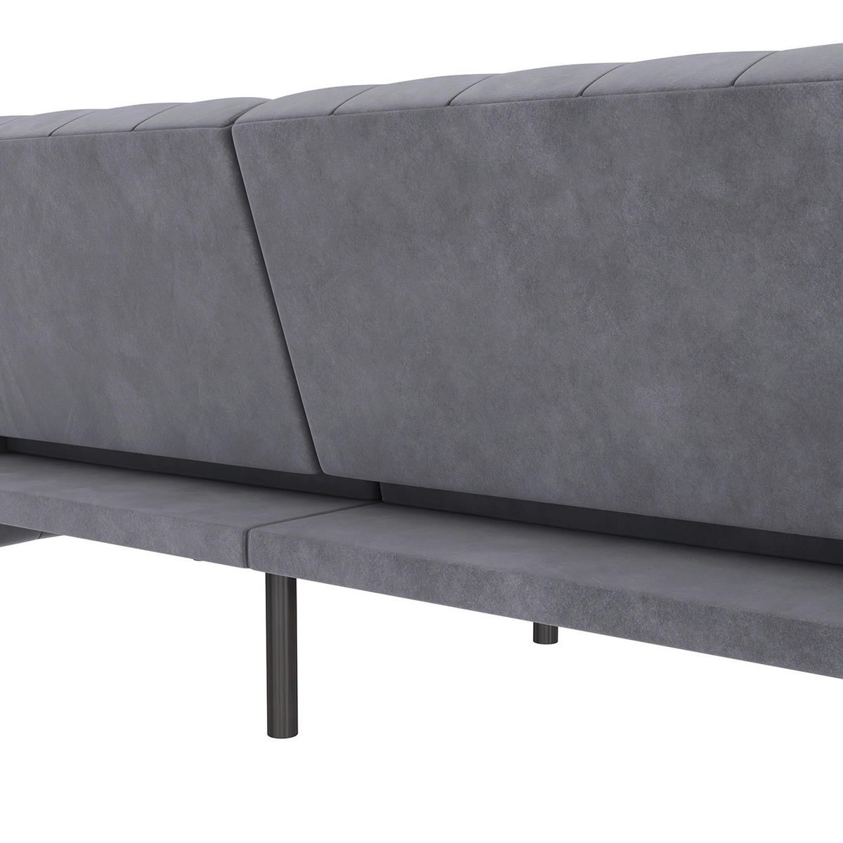 SCHLAFSOFA FIRENZE in Velours Anthrazit Vintage, Skandinavisch, Modern  - Anthrazit/Schwarz, Basics, Holz/Textil (236/83/87cm) - Livetastic