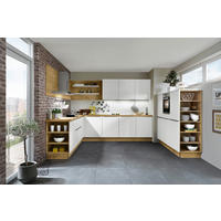 EINBAUKÜCHE MANHATTAN UNI  - Eichefarben/Weiß, Design, Holzwerkstoff/Kunststoff - Nolte Küchen