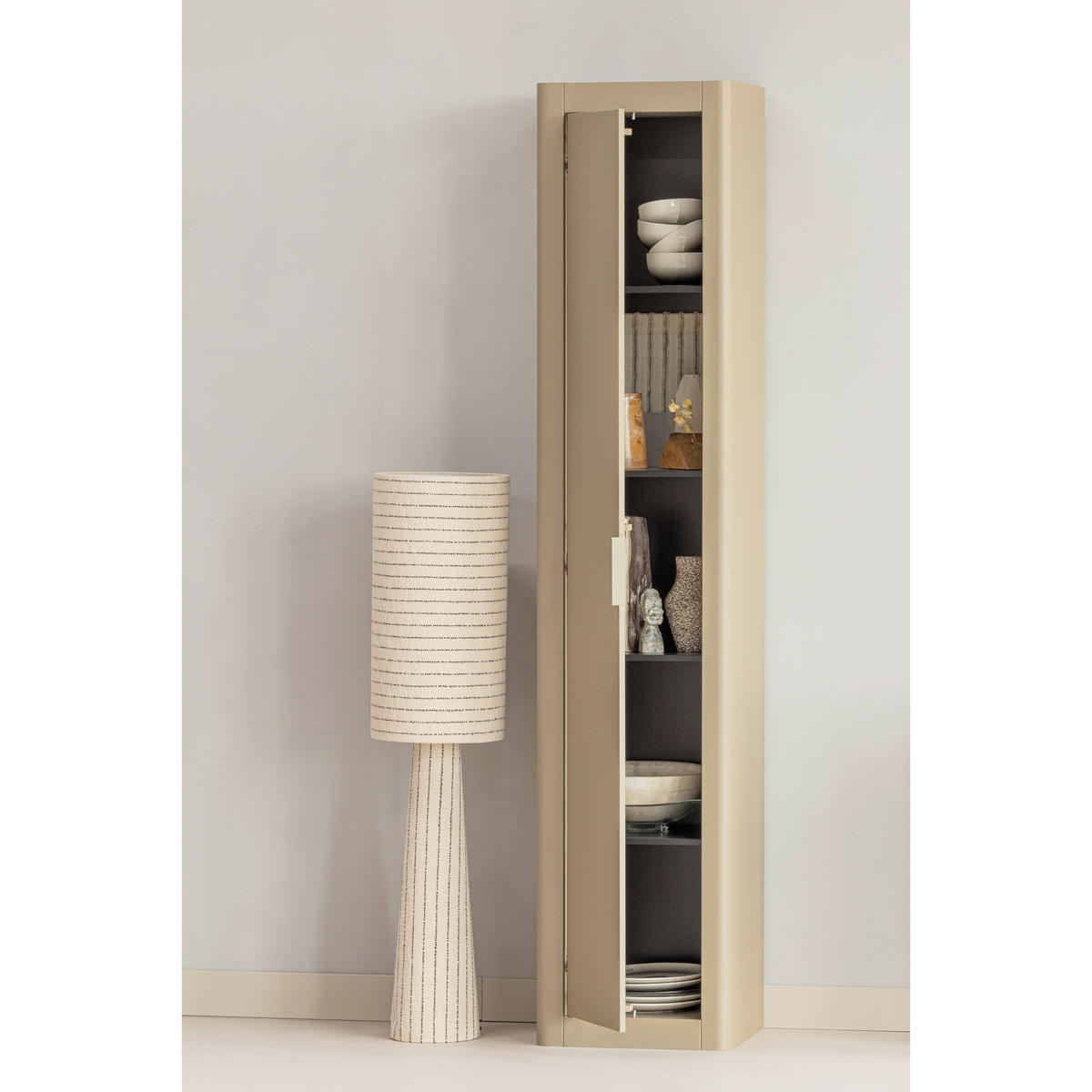 STEHLEUCHTE Loft 30/130/30 cm  - Naturfarben, Basics, Textil (30/130/30cm) - Collet's Monde