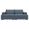 BIGSOFA in Cord Blaugrau  - Blaugrau/Schwarz, Design, Textil (223/80/158cm) - Lomoco