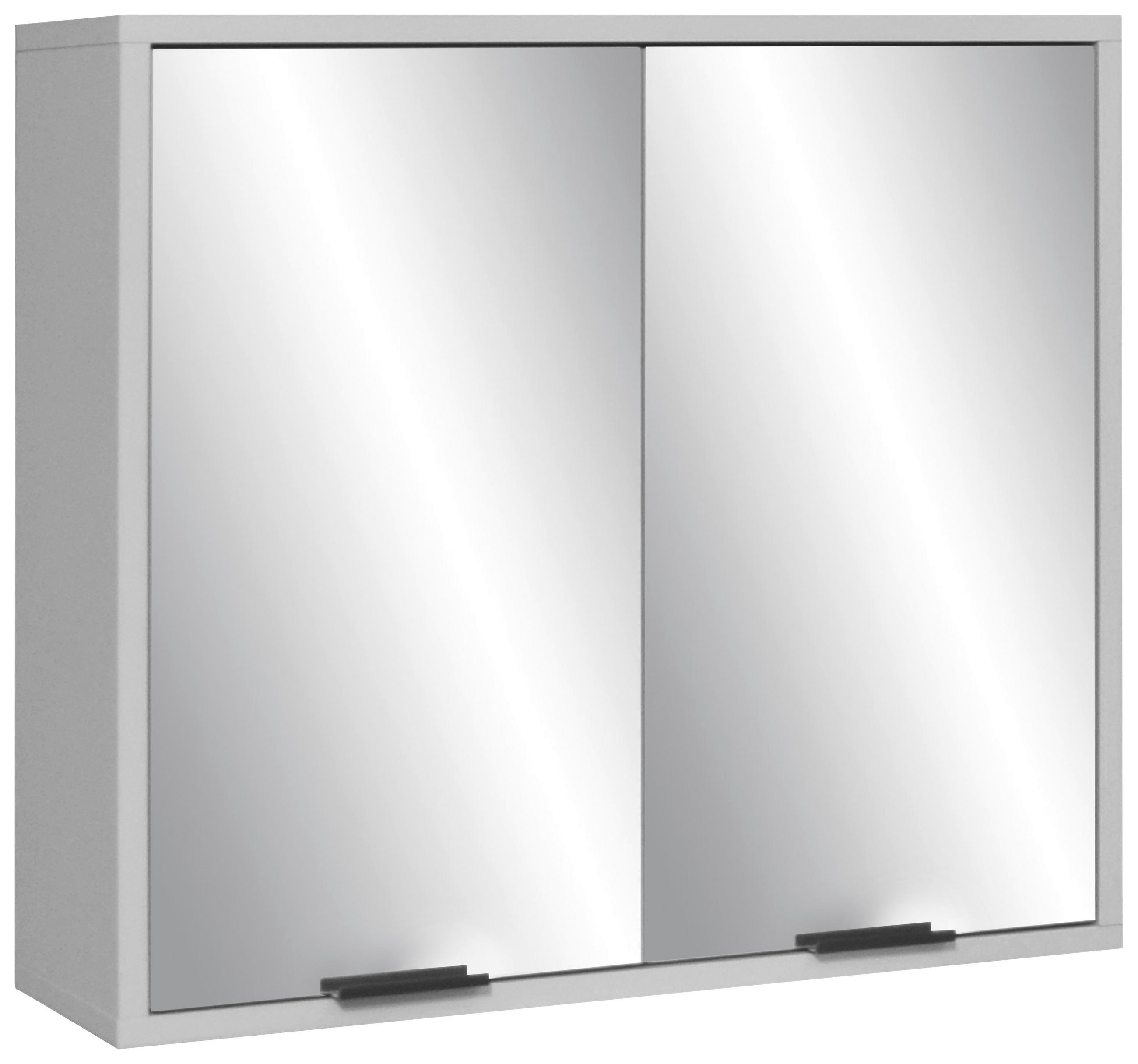 SPIEGELSCHRANK 71/65/22 cm  - Schwarz/Grau, MODERN, Glas/Holzwerkstoff (71/65/22cm) - Livetastic