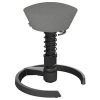 BÜROHOCKER 55/45,66/55 cm  - Hellgrau/Schwarz, Basics, Textil/Metall (55/45,66/55cm) - Aeris