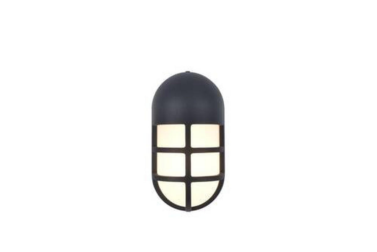 AUßENWANDLEUCHTE   - Anthrazit/Weiß, Basics, Kunststoff/Metall (19,3cm)