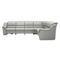 ECKSOFA  in Echtleder Silberfarben  324/260 cm  - Chromfarben/Silberfarben, KONVENTIONELL, Leder/Kunststoff (324/260cm) - Cantus