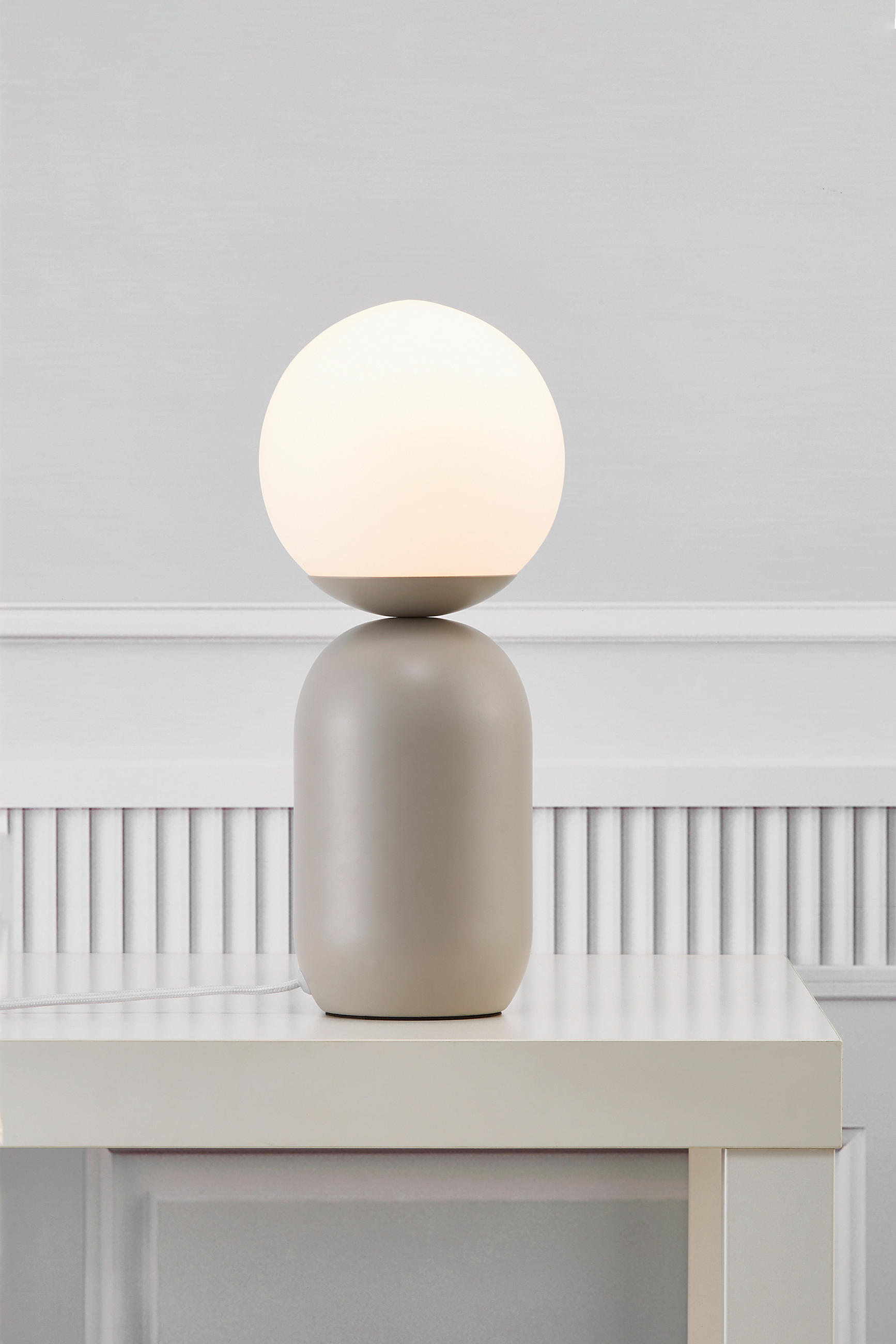 TISCHLEUCHTE 15/35 cm   - Weiß/Grau, Design, Glas/Metall (15/35cm) - Nordlux