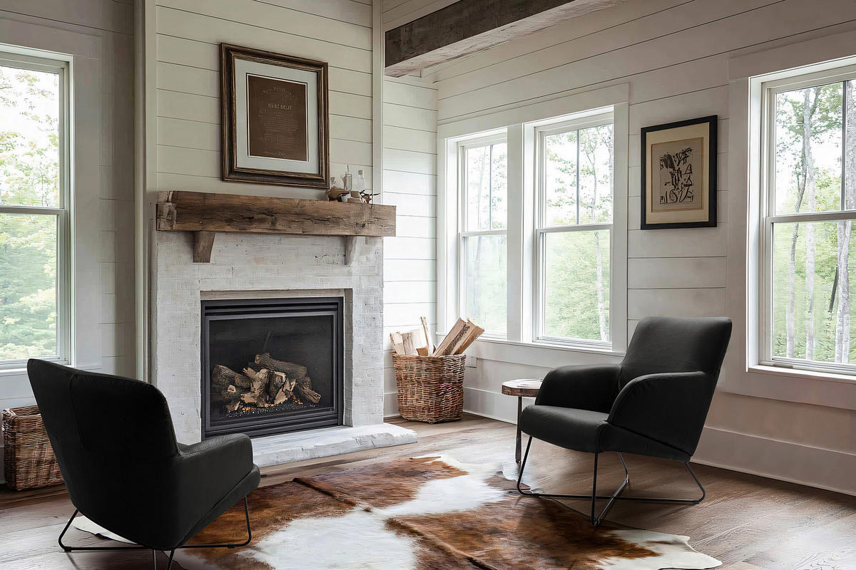 SESSELSET Echtleder Schwarz  - Kirschrot/Schwarz, Design, Leder/Metall (67/87/74cm) - Livetastic