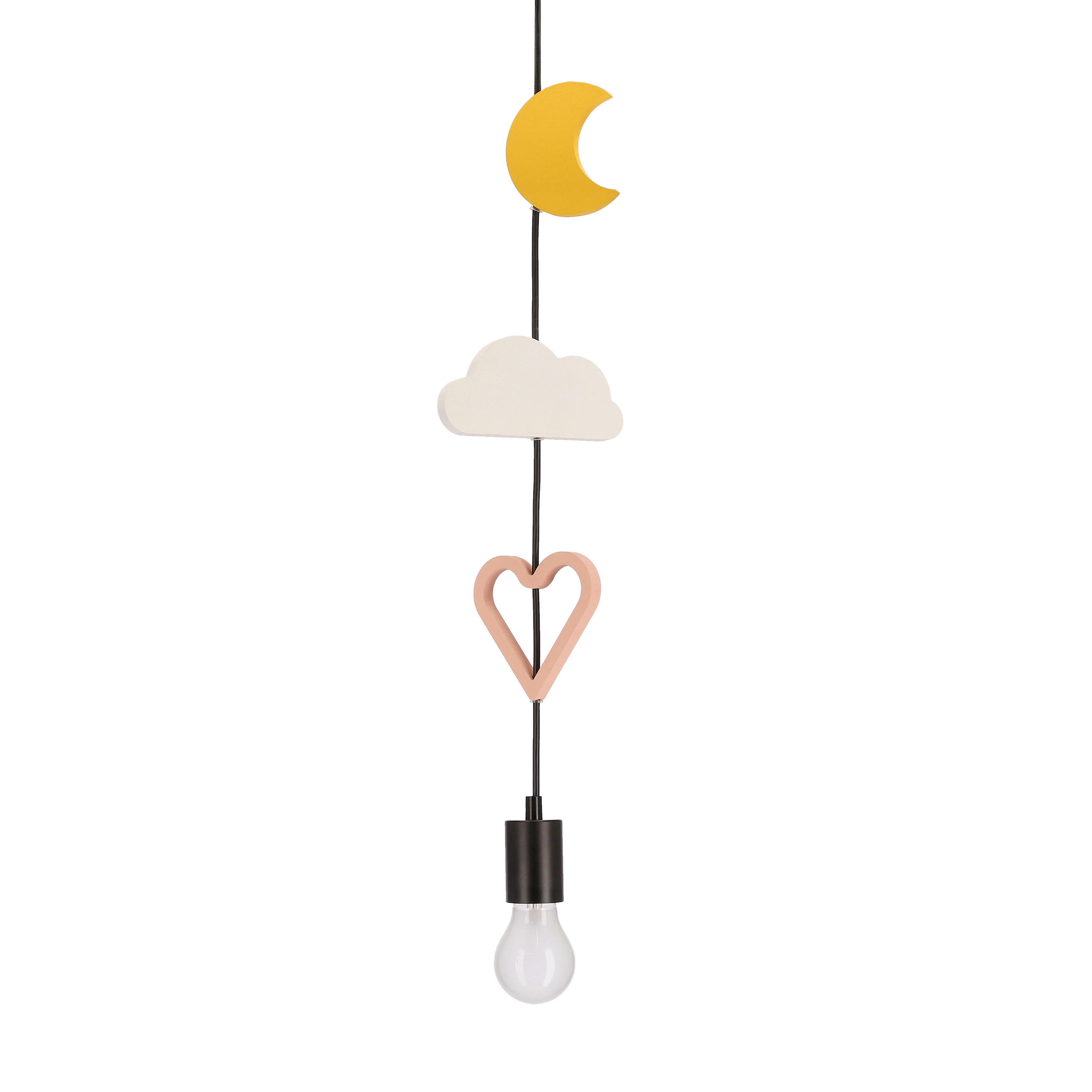 KINDERHÄNGELEUCHTE 100/15/100 cm   - Pink/Goldfarben, Basics, Holzwerkstoff/Metall (100/15/100cm)