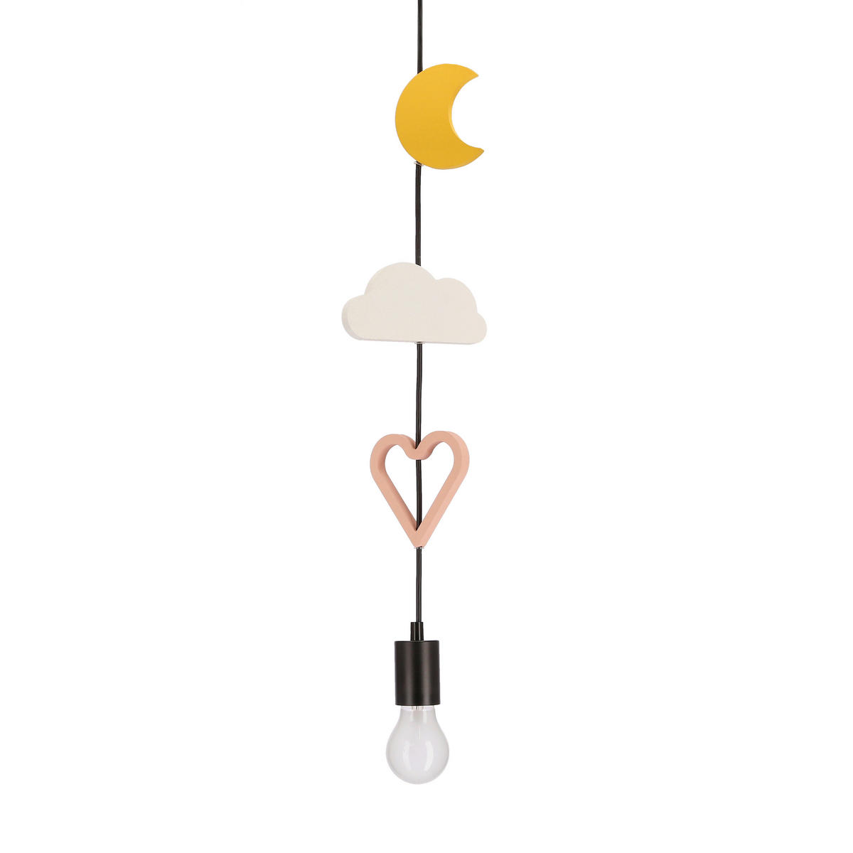 KINDERHÄNGELEUCHTE 100/15/100 cm   - Pink/Goldfarben, Basics, Holzwerkstoff/Metall (100/15/100cm)
