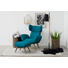 HOCKER in Textil Eschefarben, Petrol - Eschefarben/Petrol, Design, Holz/Textil (48/43/57cm) - Carryhome HOCKER in Textil Eschefarben, Petrol - Eschefarben/Petrol, Design, Holz/Textil (48/43/57cm) - Carryhome