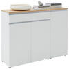 SIDEBOARD  in 135/102/41 cm  - Eichefarben/Silberfarben, Design, Holz/Holzwerkstoff (135/102/41cm) - Dieter Knoll