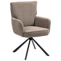 ARMLEHNSTUHL  in Cord  - Schwarz/Braun, KONVENTIONELL, Textil/Metall (60/95/67cm) - MID.YOU