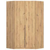 ECKKLEIDERSCHRANK 117/229/117 cm Dunkelgrau, Eiche Artisan  - Dunkelgrau/Eiche Artisan, MODERN, Holzwerkstoff (117/229/117cm) - Rauch Möbel