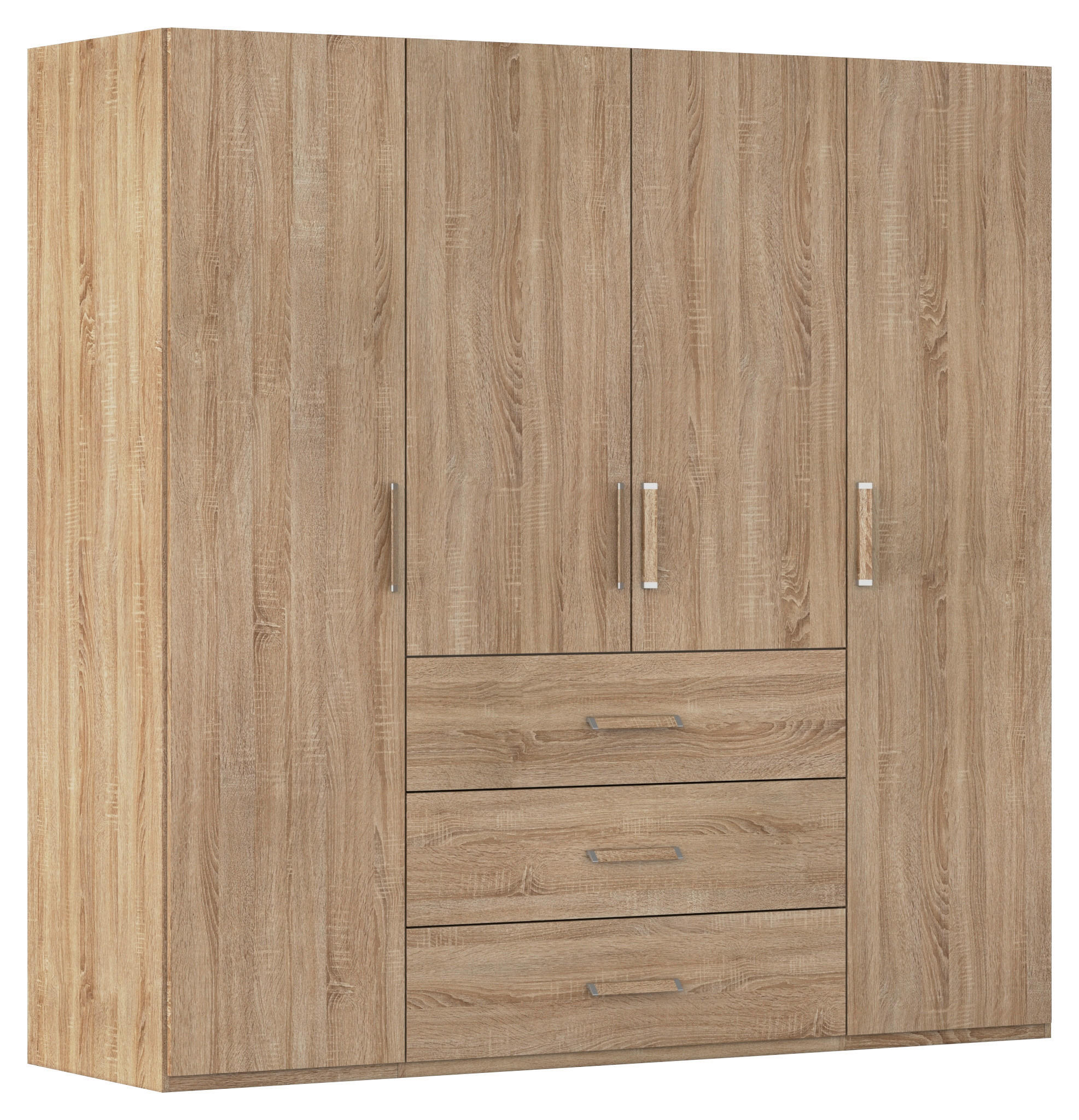OMARA S KLASIČNIMI VRATI, hrast sonoma  - hrast sonoma, Design, umetna masa/leseni material (201/197/60cm) - Novel