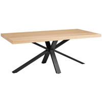 ESSTISCH Eiche furniert rechteckig Naturfarben, Schwarz  - Schwarz/Naturfarben, KONVENTIONELL, Holz/Holzwerkstoff (200/76/100cm) - MID.YOU