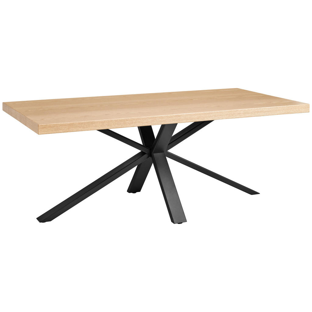 MID.YOU JÍDELNÍ STŮL, dub, přírodní barvy, černá, 200/76/100 cm