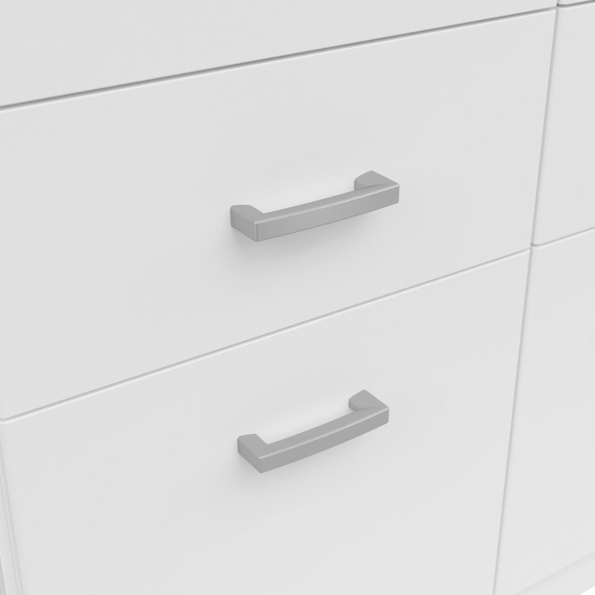 KLEIDERSCHRANK in Weiss  - Weiss/Silberfarben, Konventionell, Holzwerkstoff/Kunststoff (181/199/58cm) - Boxxx