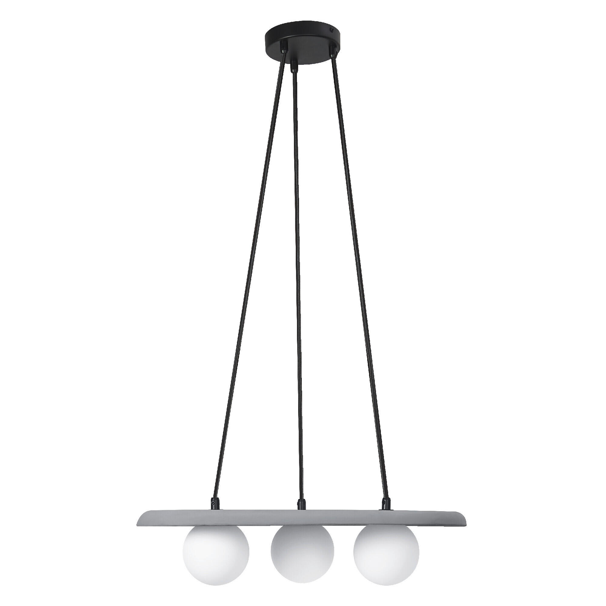 PENDELLEUCHTE 50/38,5/150 cm  - Grau, Natur, Glas/Stein (50/38,5/150cm) - Ledvance
