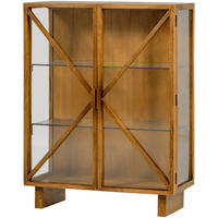 VITRINE Kella in massiv Mangoholz Naturfarben  - Naturfarben, Design, Glas/Holz (100/132/44cm) - Livetastic