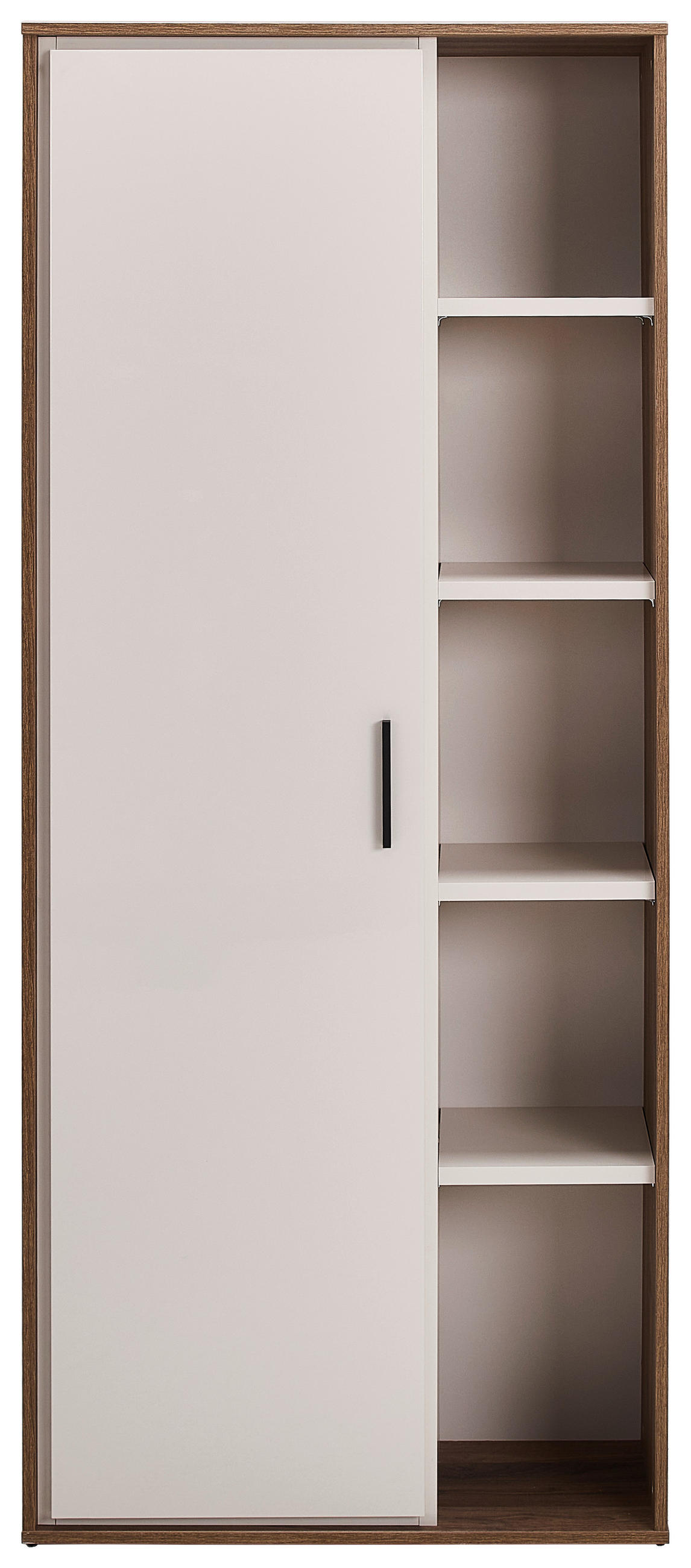 AKTENSCHRANK Nussbaumfarben, Kaschmir  - Kaschmir/Nussbaumfarben, Design, Holzwerkstoff (80,1/189,2/35,3cm) - Stylife