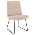 STUHL - Greige/Hellgrau, Design, Textil/Metall (50/90/68cm) - Valnatura