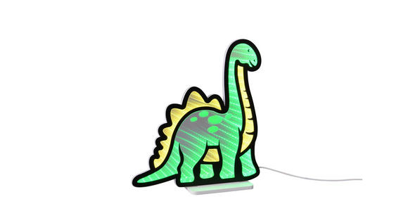 LED-DEKOLEUCHTE Dinosaur 30,5/33,4 cm  - Gelb/Grün, LIFESTYLE, Kunststoff/Metall (30,5/33,4cm) - Novel