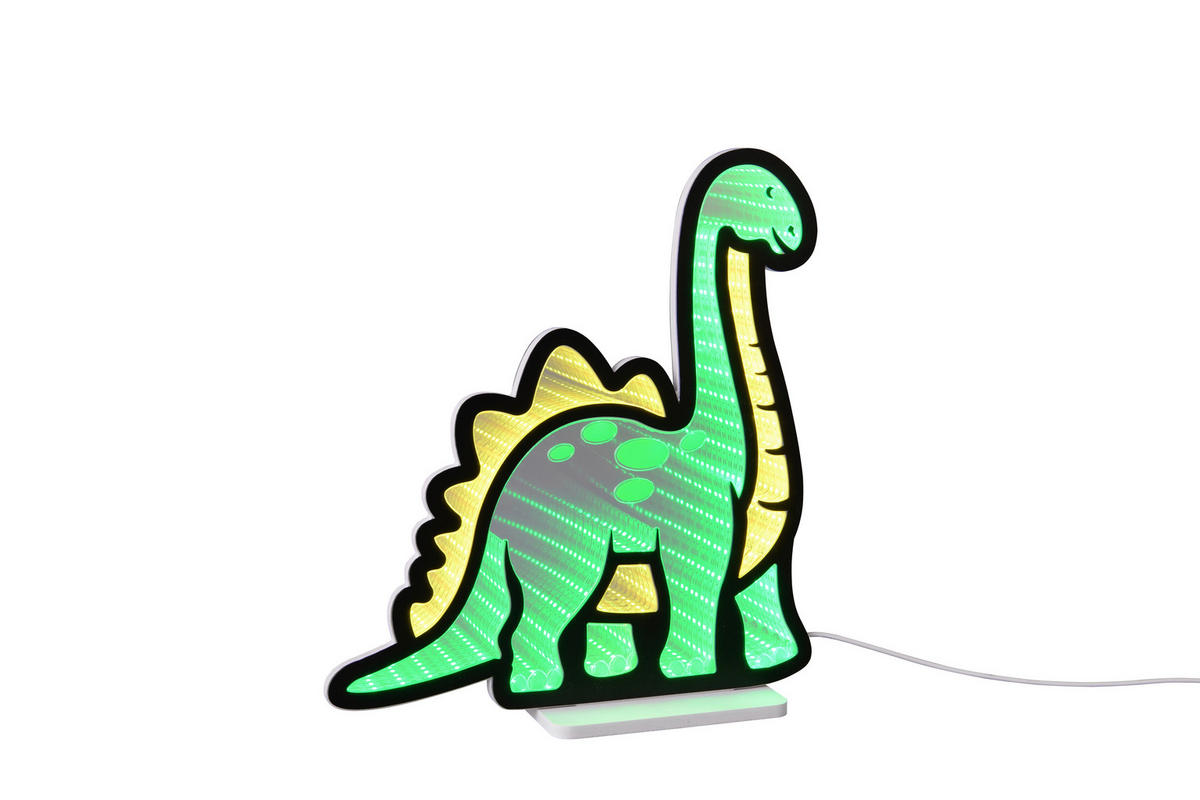 LED-DEKOLEUCHTE Dinosaur 30,5/33,4 cm  - Gelb/Grün, LIFESTYLE, Kunststoff/Metall (30,5/33,4cm) - Novel