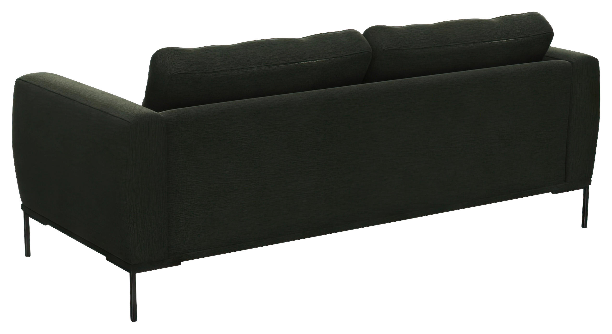 3-SITZER-SOFA Webstoff, Flachgewebe Waldgrün - Waldgrün/Schwarz, Design, Textil/Metall (212/80,5/88cm) - Livetastic