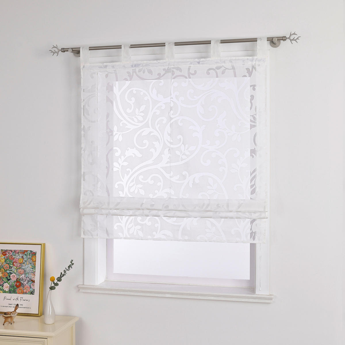 FALTROLLO  transparent  140/140 cm    - Weiß Hochglanz, Basics, Textil (140/140cm)