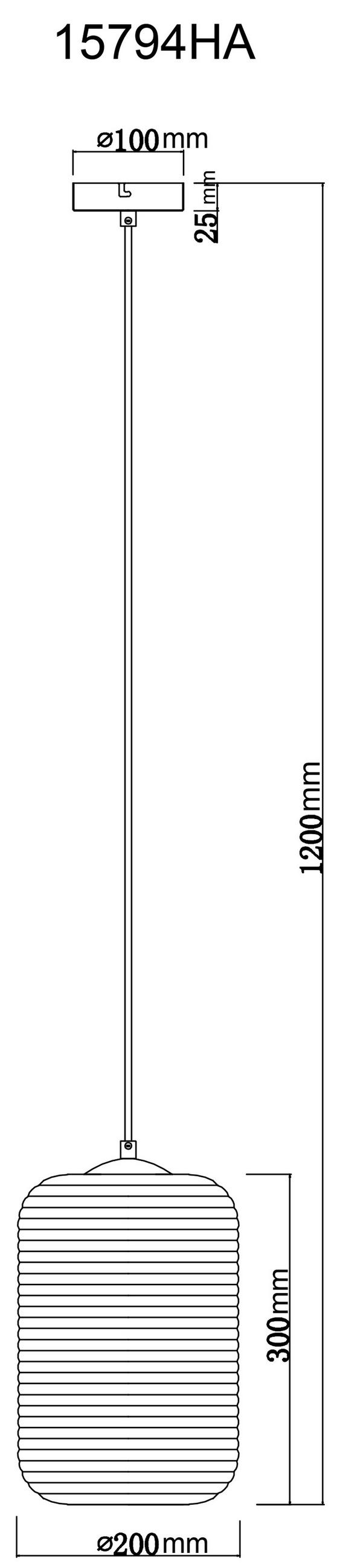 HÄNGELEUCHTE 20/120 cm    - Bernsteinfarben/Schwarz, Basics, Glas/Kunststoff (20/120cm) - Globo