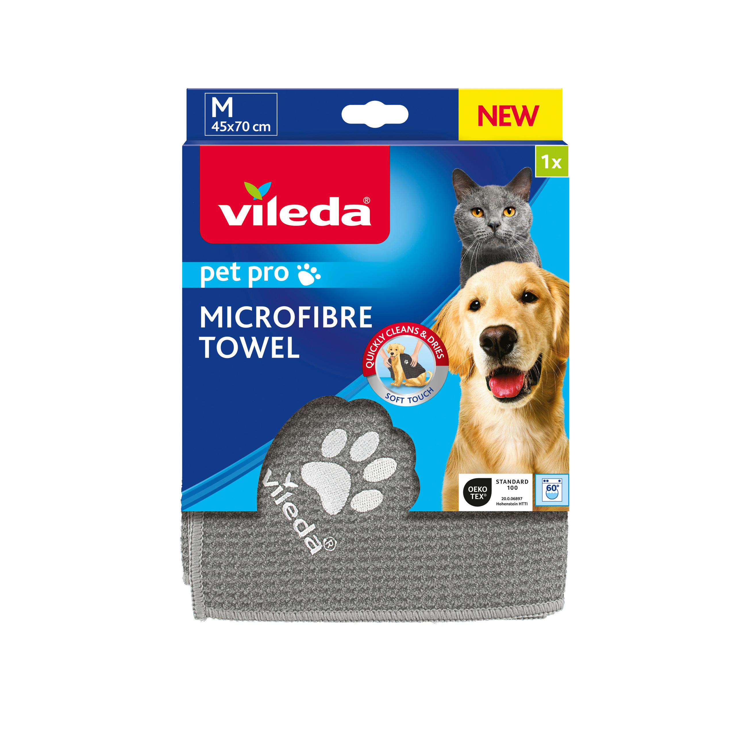 Mikrofasertuch Vileda Pet Pro Handtuch M